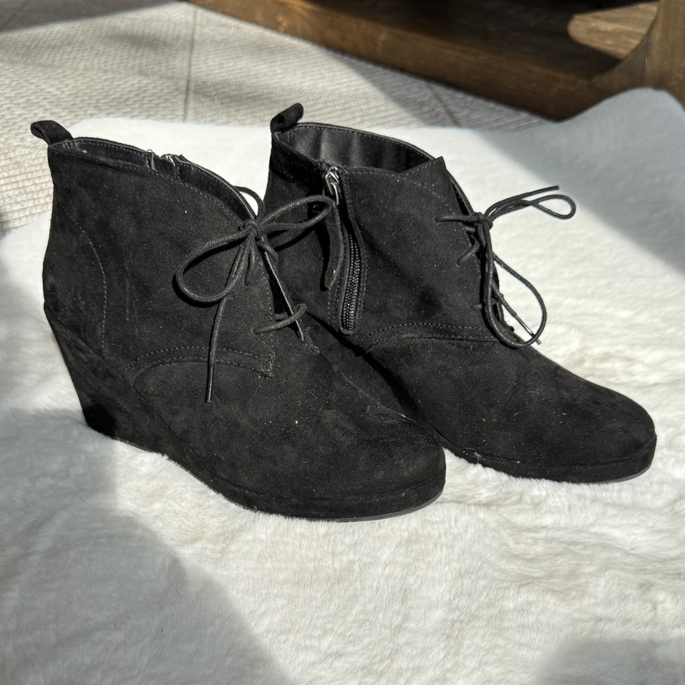 DV by Dolce Vita Black Suede Ankle Booties